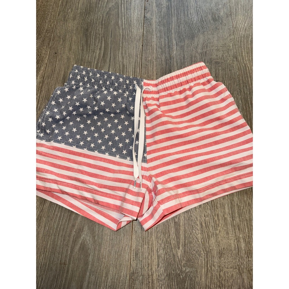 Chubbies Mens American Flag Swim Trunks Stars Stripes 4 Inch Inseam Small